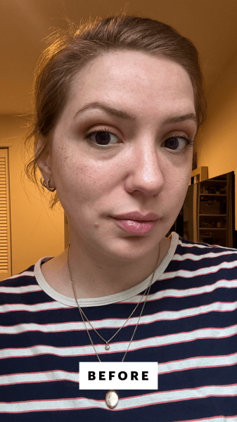 Silva before applying the Sweed Glass Skin Foundation